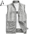 Summer Mesh Quick-Drying Vests Male Breathable Multi-pocket Mountain Climbing Fishing Vest Work Sleeveless Jacket Men Clothing.