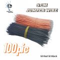 pack of 100pic connection jumper wire 1 pair wire 9 CM LED jumper wire LED wire SMD wire single core wire red and black LED chip wire connection wire computer circuit jumper. 