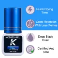 KODIES GEL Strong Eyelash Extension Glue 5g Fast Dry Black Eye Lashes Glue Extra Strong Semi Permanent Lash Bonder Adhesive Glue. 