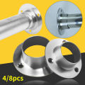 4/8pcs Flange Seat Wardrobe Clothing Pole Bracket, Clothing Pole Support Fixed Seat Hardware Accessories. 