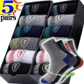 5/10 Pairs Breathable Cotton Sports Stockings Men Bamboo Fiber Autumn Winter Men Socks Sweat Absorption Deodorant Business Sox. 