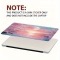 cherry blossoms and moonlight - scratch-resistant PVC material, sticky decorations suitable for various laptop models, laptop. 