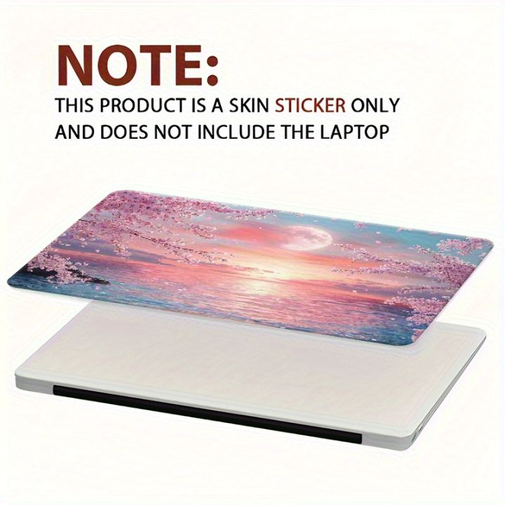 cherry%20blossoms%20and%20moonlight%20-%20scratch-resistant%20PVC%20material,%20sticky%20decorations%20suitable%20for%20various%20laptop%20models,%20laptop%20-%20Image%204
