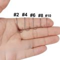 25 pcs Big Eyelet Fishing hook Long Shank Barbed Round Bent Joint Hook Big Eye Ring Worm Hook Fishing Lure Spoon Spinner. 