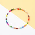 200Pcs 3x5mm Green Rice Grains Small Faceted Crystal Bead Oval Shape Glass Crystal Beads for Jewelry Making Bracelet DIY Garment. 