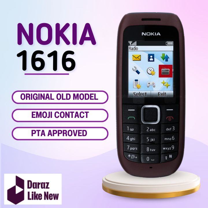 Nokia 1616 PTA Approved - Original Old keypad emoji Phone