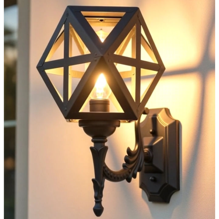 Black Geometric Wall Lamp for Home Decor Vintage Edison Wall Sconce ...