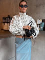 HH Elegant Women's Polka Dot Jackets Shorts Sets 2025 Stand Collar Drawstring Jacket+High Waist Shorts Lady Street Outfits.