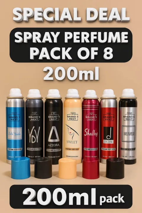 Brand’s Next Perfume Body Spray 200ml Pack of 8 – Long Lasting ...