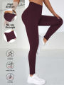 Women's Super Soft Leggings High Elasticity No See Through Workout Yoga Running Athletic Leggings. 