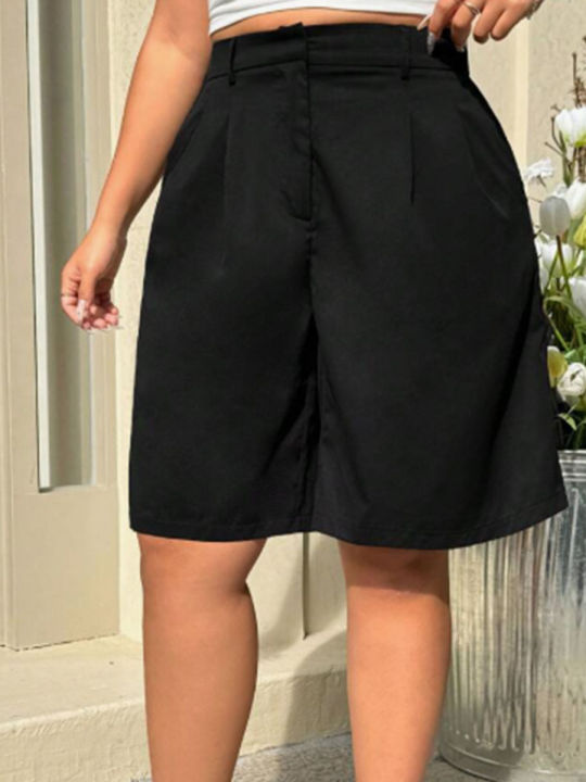 Soft%20Fabric%20Trendy%20Plus%20Size%20Elastic%20Waist%20Short%20Pants%20Loose%20Summer%20Shorts%20Women%20Clothing%20-%20Image%204