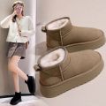 Women's Thick-Soled Snow Boots with Added Padding, Thickened Anti-Slip Short Snow Boots, Warm Soft-Soled Cotton Shoes. 
