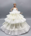 1/6 Doll Luxury Dresses DIY Tutu Dress For 29CM Princess Doll Bridal Tulle Wedding Dresses Clothing Long Tail Dress.