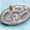 Inflatable Swimming Pool Beer Table Cooler Floating Bar Tray Pool Mattress Water Food Beverage Holder Swimming Accessory.