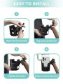 2-in-1 Large-Size Universal Stroller Cup Holder with Phone Holder - 360° Rotatable Adjustable Clamp, Detachable Stand. 