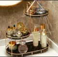 ‎Makeup Storage Rack, Cosmetic Storage Shelf, Makeup Organizer, Dressing Table, Makeup and Perfume Organizer, 3 round Floors 1 round floor. 
