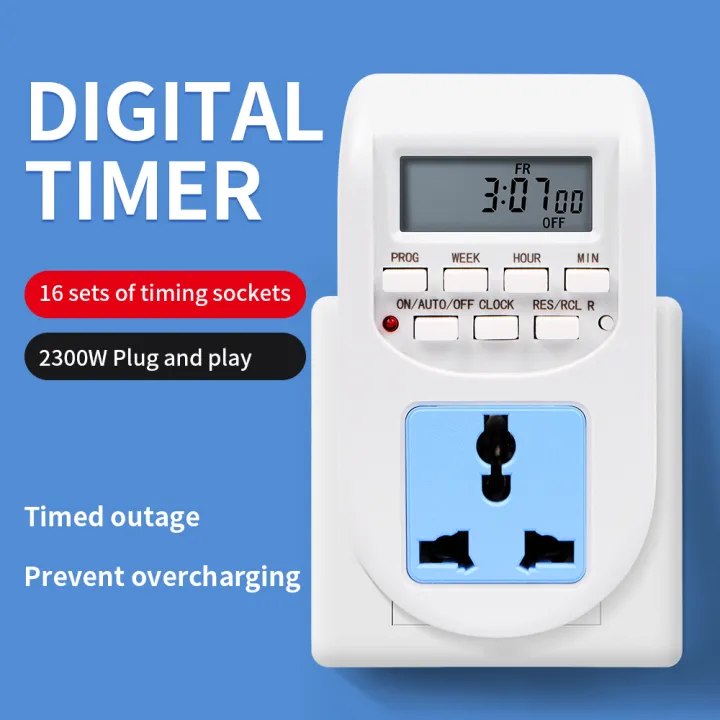 Intelligent Digital Timer Switch 220V 7 Days Weekly Programmable ...