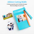 KW-triO Mini Paper Trimmer Guillotine Cutter 6 Inch (160mm) Cut Length Desktop Paper Cutting Machine with Security Cutter Head. 