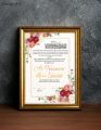 Custumize Nikkah Certificate frame with A4 size,Nikah Nama ,Primium high HD picture frame. 