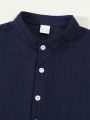 European and American New Men's Casual Suit Solid Color Stand Tie Pocket Polo Shirt+Casual Loose Pants Two-piece Set.