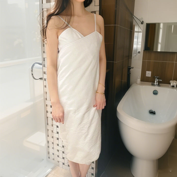 Summer%20Pajamas,%20Bathrobes,%20Women's%20Thin%20Styles,%20Backless%20Bath%20Towels,%20One-Piece%20Pajamas,%20Couple's%20Home%20Shower,%20Nightgown%20-%20Image%204