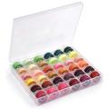 25/20 Colors Set Bobbin Thread Polyester Thread Spools Sewing Machine Bobbins With Storage Box For Embroidery Sewing Accessories. 