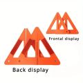 Car Emergency Breakdown Warning Triangle Reflective Safety Hazard Car Tripod Foldable Stop Sign Reflector Cars Stop Sign Stand. 