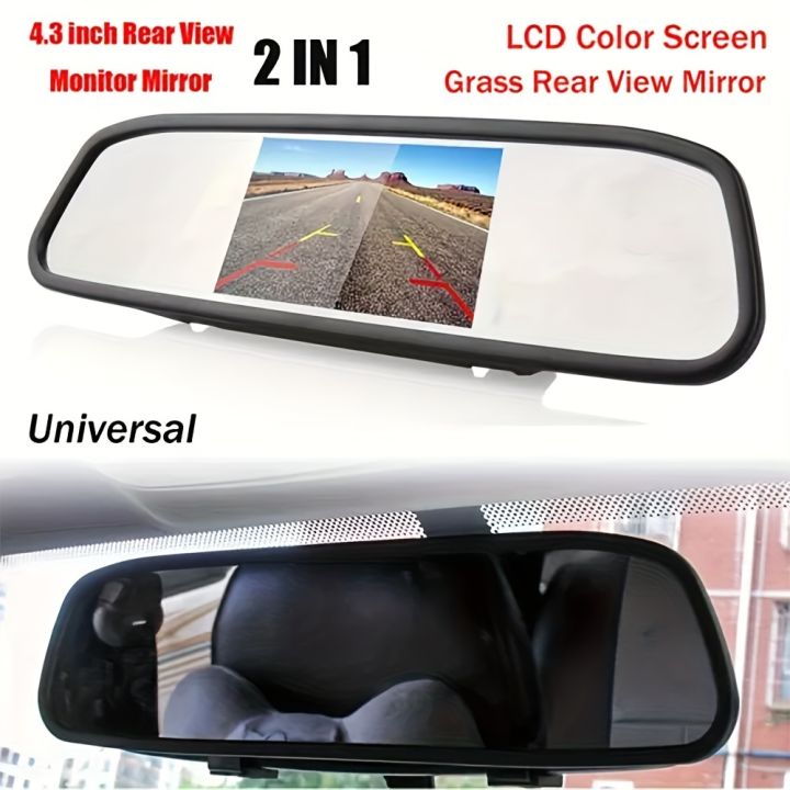 Wireless Car Backup Camera Rear View System 2 in 1 Car Mirror Monitor 4 ...