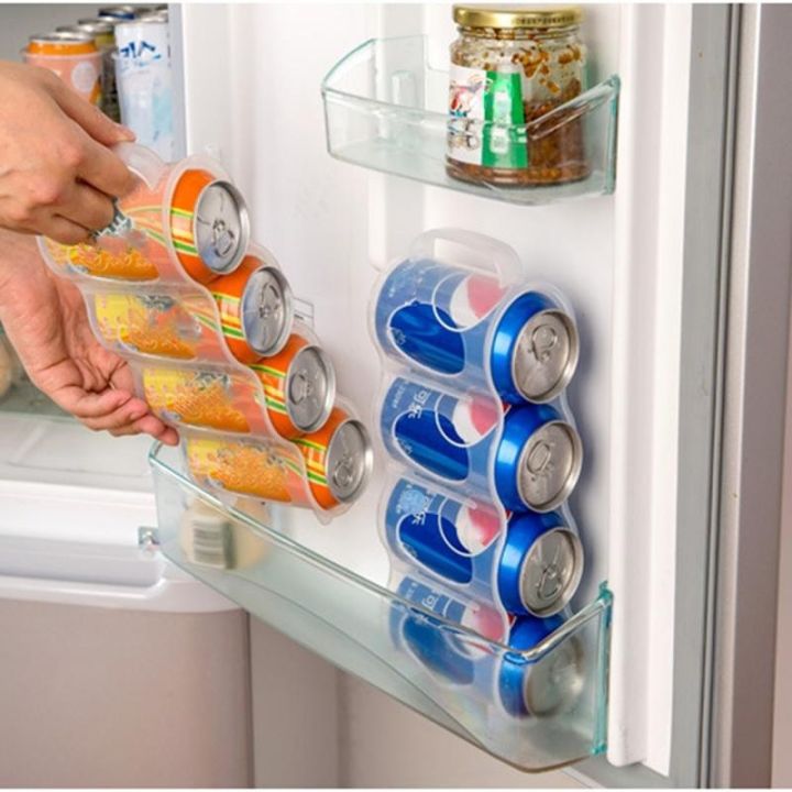 1 Pc Beer Soda Drink Can Storage Box Kitchen Fridge Drink Bottle Holder Fridge Refrigeration Storage Organizer Rack Shelf