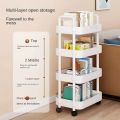 New Trolley Rack Kitchen Floor Bedroom Multi-Layer Baby Snacks Mobile Bathroom Bathroom Storage Storage Rack. 