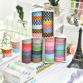 12 rolls/box of exquisite color plaid washi tape, a variety of styles to choose from, sbooking tape, a for your family.