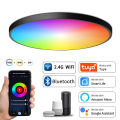 Tuya Smart WiFi BLE LED Ceiling Light AC 220V 24W RGBCW Round Ceiling Lamp Indoor Lighting APP Alexa Geogle Home Voice Control lightify. 