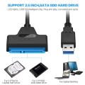 Tos302-portable USB 3.0 to SATA hard disk Converter Cable converter fast transmission support 2.5 inch external SSD hard disk drive adapter. 