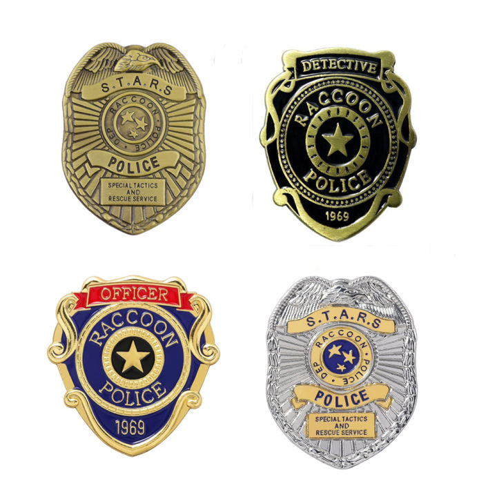 Game Resident Evil Raccoon City Badge STARS Brooch 1969 Police Badge Pin Clothing Hat Lapel Clothing Accessories Souvenir Badge