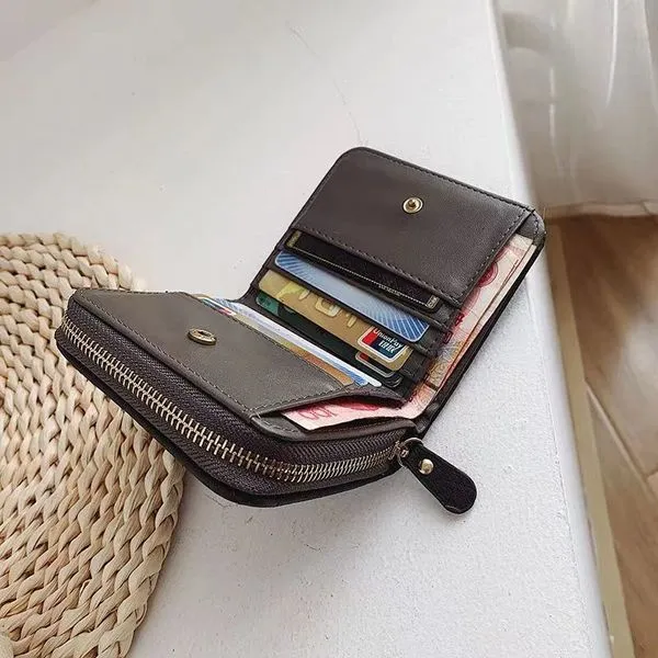 Mini%20Women's%20Short%20Zipper%20Zero%20Wallet%20Soft%20Leather%20Bag%20Anti-theft%20Feature%20Simple%20Classic%20Printed%20Cartoon%20Geometric%20Letter%20-%20Image%205