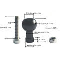 Aluminum 17mm/25mm Ball Head Adapter to M6 M8 M10 Bolt for RAM Mount Motorcycle Phone Holder Car Bracket Camera Stand.