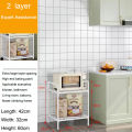 Floor-Standing Microwave Storage Rack Multi Layer Shelf Kitchen With Pulley Trolley Punch-Free Easy To Assemble Kitchen Storage. 