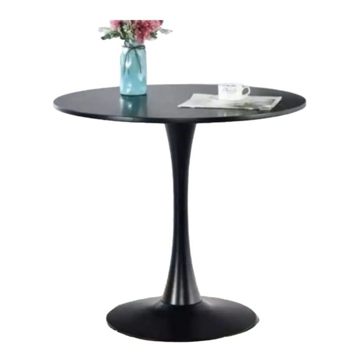 Coffee Table black round singel leg side table