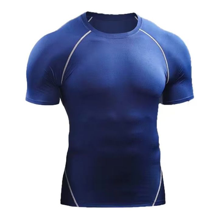 Fitness%20clothes%20men's%20outdoor%20sports%20quick%20drying%20short%20sleeved%20t-shirt%20training%20pro%20running%20stretch%20tight%20fitting%20clothes%20yoga%20-%20Image%205