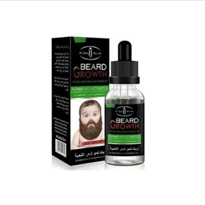 AICHUN BEAUTY Beard Growth Oil for Men | Facial Hair Supplement | Thicker Beard Care | Hair Growth Vitamins 30ml