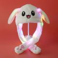 Glowing Rabbit Hats Children Plush Hat After Pressing The Paw The Ear Can Move Hair Band Decoration Prop Cosplay Adult Cute Hat.