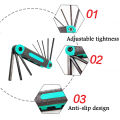 8 in 1 Folding Allen Wrench Set Metric Allen Key Set Tool Or Folding Tamper Proof Torx Key Set Portable Star Wrench Kit. 