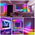 Tuya Smart WIFI RGBIC LED Strip Light Tape Addressable WS2811 IC Flexible RGB Neon LED Light USB APP Control for Alexa  lightify. 