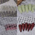 Retro English Letters Nail Stickers 4/8 Sheets 3D Self-Adhesive Nail Art Design Black White Gold Silver Nail Decals. 