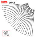 24Pc Bicycle Spokes Mountain Bike Wheel Steel Spokes With Nipples 255/275/289MM 0.2cm For Rim Size 27.5/26/29In Bike Accessories. 