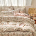 High Quality Cotton Luxury Floral Style Bedding Set 100% Cotton Duvet Cover Set 1 Duvet Cover 2 Pillow Shams Single/Double/King. 