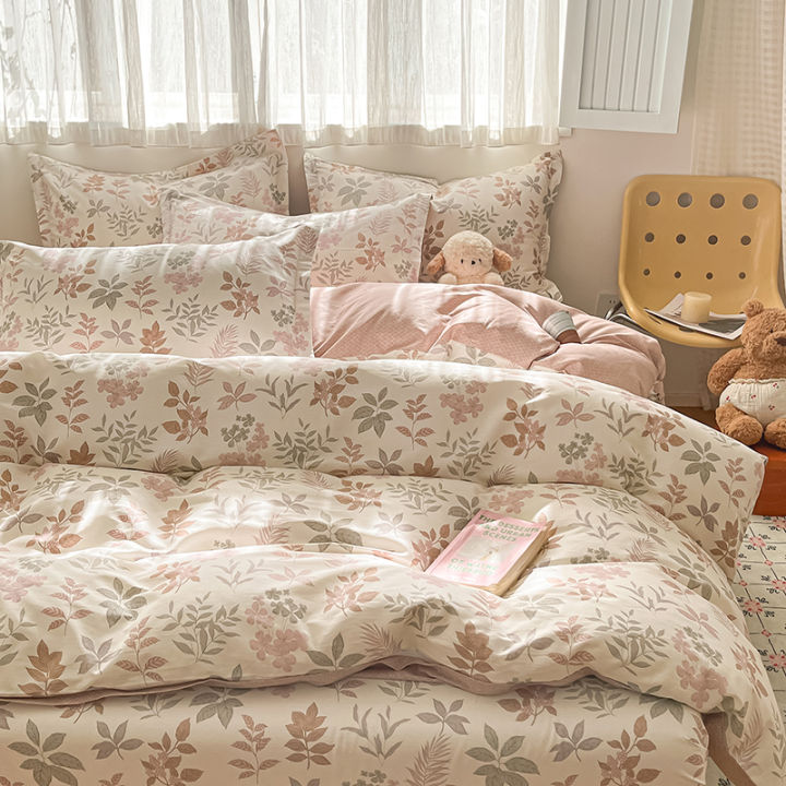 High%20Quality%20Cotton%20Luxury%20Floral%20Style%20Bedding%20Set%20100%25%20Cotton%20Duvet%20Cover%20Set%201%20Duvet%20Cover%202%20Pillow%20Shams%20Single/Double/King%20-%20Image%203