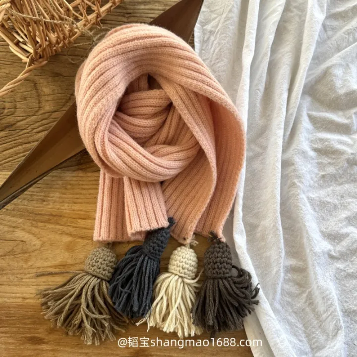 Children%20Winter%20Warm%20Knit%20Cozy%20Neckwear%20Kids%20Accessory%202025%20%20Child%20Neck%20Warmer%20Kids%20Girls%20Light%20Pink%20Cartoon%20Scarf%20-%20Image%207