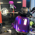 Premium Gloss Holographic Chrome Purple Vinyl Wrap Roll Self Adhesive Decal Automotive Car Wrapping Film. 