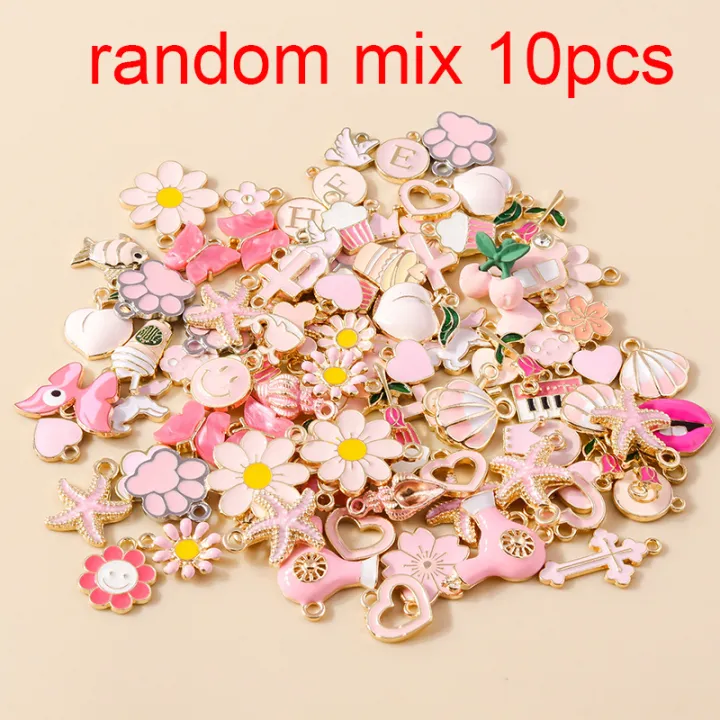 10pcs%20Mixed%20Cute%20Enamel%20Purple%20Charms%20Daisy%20Flower%20Heart%20Butterfly%20Animal%20Pendant%20for%20Earring%20Necklace%20Diy%20Jewelry%20Accessory%20-%20Image%207